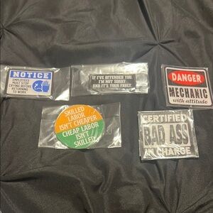 Set of 5 Blue Collar Resin Magnets